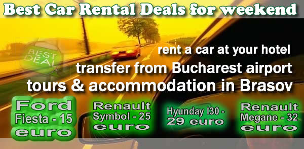 Car rental romania - airport transfer to/from your hotel. We offer auto hire with driver.